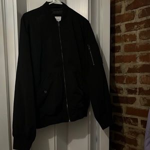Black unisex bomber jacket